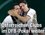 Srdjan Lakic und Christian Tiffert (beide Kaiserslautern)