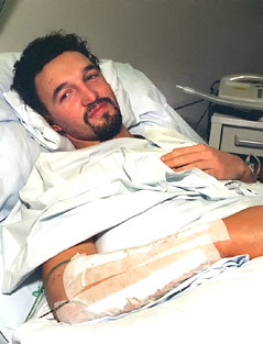 © APA/dpa/Peter Kneffel Ex-Skifahrer Berni Huber im Krankenhaus