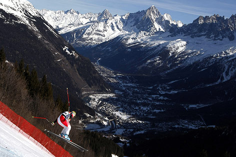 © GEPA/Andreas Pranter Hermann Maier beim Abfahrttraining in Chamonix 2008
