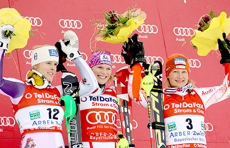 © APA/EPA/Stephan Jansen Marlies Schild, Veronika Zuzulova, Tanja Poutiainen