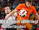 Christian Fuchs (AUT) und Klaas Jan Huntelaar (NED)