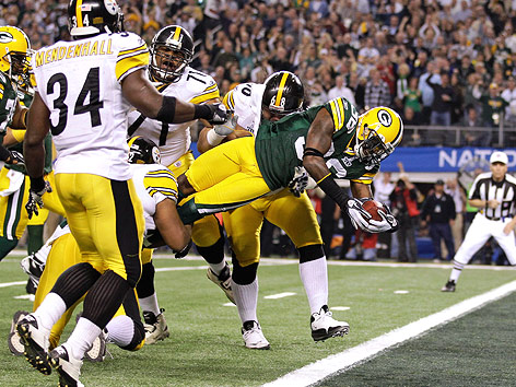 © AP/Chris O'Meara Touchdown von Nick Collins (Green Bay Packers)