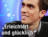 Alberto Contador bei einem Fernsehinterview
