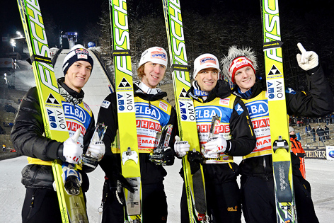 © APA/EPA/dpa/Uwe Zucchi Gregor Schlierenzauer, Martin Koch, Andreas Kofler und Thomas Morgenstern