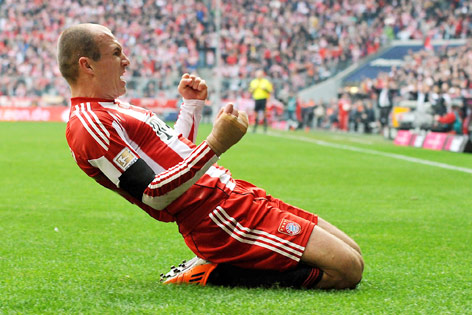 © GEPA/ Witters/Tim Groothuis Jubel von Arjen Robben (Bayern)