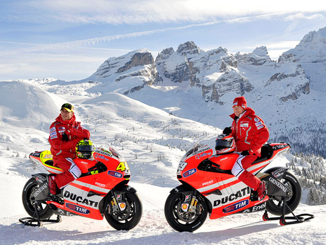 © GEPA/Panoramic Ducatifahrer Valentino Rossi (Italien) und Nicky Hayden (USA)
