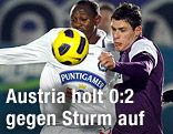 Patrick Mevoungou (Sturm) und Zlatko Junuzovic (Austria)