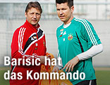 Rapid-Trainer Zoran Barisic und Markus Katzer beim Training