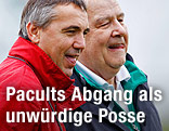 Ex-Rapid-Trainer Peter Pacult und Rapid-Pr&auml;sident Rudolf Edlinger