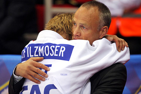 Sabrina Filzmoser mit Trainer Udo Quellmalz