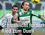 Rieds Stefan Lexa und LASKs Robert Schellander