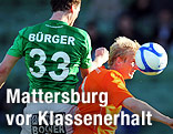 Patrick Buerger (Mattersburg) und Martin Svejnoha (Wacker)