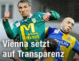 J&uuml;rgen Kampel (Austria Lustenau) und Erdzan Beciri (Vienna)