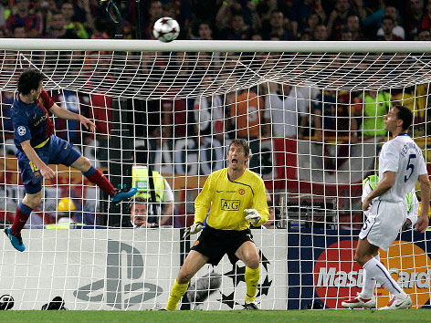 © AP/Gregorio Borgia Messi (Barcelona) erzielt das 2:0 im CL-Finale 2009 gegen Barcelona