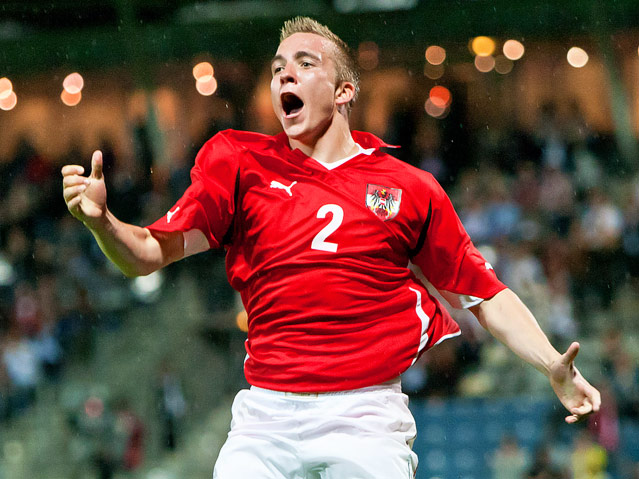Spielszene Österreich gegen Lettland
