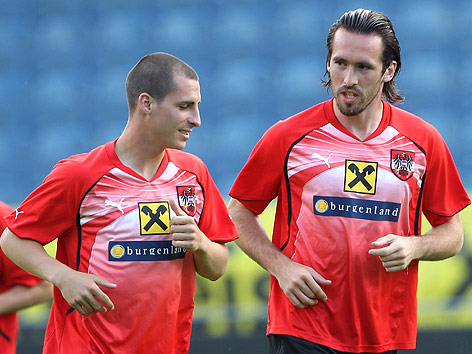 © GEPA/Christian Walgram Stefan Kulovits und Christian Fuchs beim ÖFB-Training