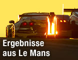 Rennautos auf Le-Mans-Strecke