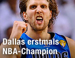 Jubel von Dirk Nowitzki (Dallas Mavericks)