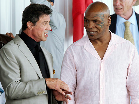 Schauspieler Silvester Stallone und Ex-Boxer Mike Tyson