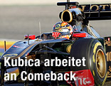 Robert Kubica bei einer Testfahrt im Februar 2011