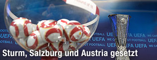 Auslosungstopf und Pokal