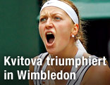 Kvitova jubelt nach ihrem Sieg