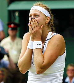 Kvitova jubelt nach ihrem Sieg