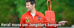 U20-Teamchef Andreas Heraf beim Training