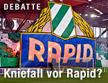 Fans mit einem Rapidbanner