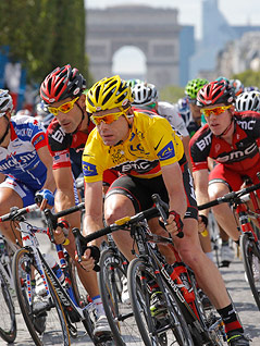 Radsportler Cadel Evans (Australien) in Paris