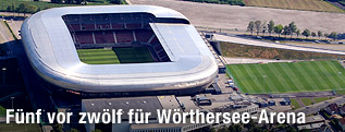Luftaufnahme des Klagenfurter EM-Stadions