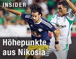 Simon Cziommer (Salzburg) und Alexandre da Silva (Omonia)