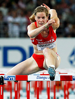 © APA/EPA/Kerim Okten Beate Schrott im WM-Halbfinale über 100 m Hürden