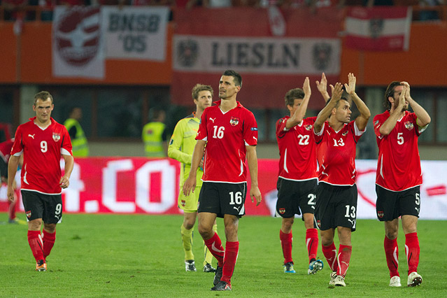 Das österreichische Nationalteam verabschiedet sich von den Fans