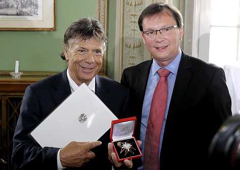 ÖSV-Präsident Peter Schröcksnadel und Sport- und Verteidigungsminister Norbert Darabos