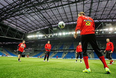 Manuel Ortlechner, Zlatko Junuzovic, Sebastian Proedl, Christian Fuchs und Florian Klein