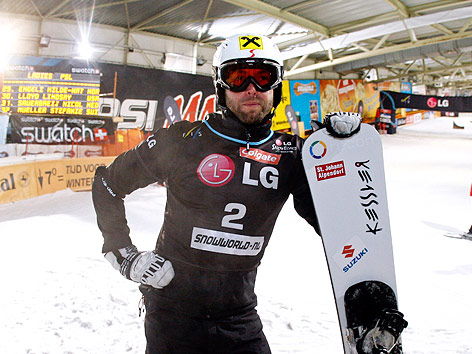 © GEPA/Pro Shots Snowboarder Andreas Prommegger in der Halle von Landgraaf