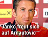 Marc Janko w&auml;hrend einer Pressekonferenz