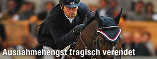 Eric Lamaze auf dem Sprungpferd Hickstead