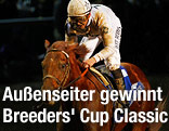 Rennpferd Drosselmeyer mit Jockey Mike E. Smith
