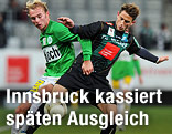 Thomas Bergmann (Wacker) und Lukas Rath (Mattersburg)