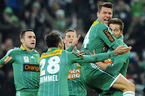 Jubel von Rapid-Spielern