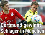 Bayerns Toni Kroos und Dortmunds Mario Goetze