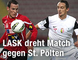 Bernhard Kotynski (St.Poelten) und Hannes Aigner (LASK)