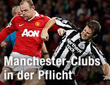 Wayner Rooney (ManUnited) und Mike Williamson (Newcastle)