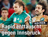 Markus Heikkinen (Rapid) und Carlos Merino Gonzalez (Wacker)