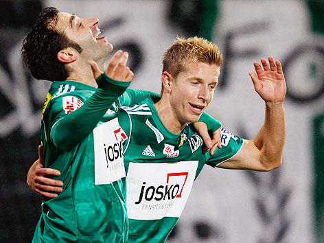 © GEPA/Andreas Pranter Jubel von Ignacio Rodriguez Ortiz und Thomas Hinum (Ried)