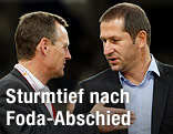 Sturm-Pr&auml;sident Gerald Stockenhuber und Trainer Franco Foda