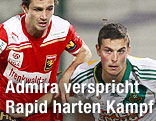 Emin Sulimani (Admira) und Christopher Drazan (Rapid)