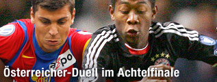 Aleksandar Dragovic und David Alaba im Zweikampf